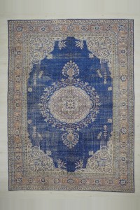 Oushak Rug Navy Blue Vintage Oushak Rug 8x11 Feet 248,340