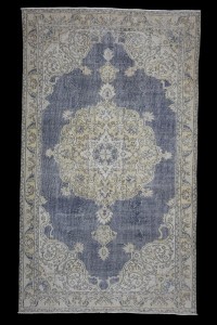 Oushak Rug Navy Turkish Area Rug 5x9 Feet 165,280