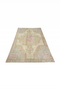 Neutral Oushak Rug 4x7 Feet 121,198 - Turkish Carpet Rug  $i