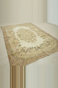 Neutral Oushak Rug 6x10 Feet 186,290 - Oushak Rug  $i