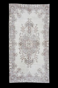 Oushak Rug Nomadic Turkish Area Rug 4x7 Feet 114,215