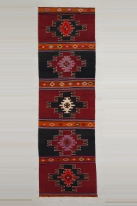 Turkish Rug Runner Old Sivas Kilim Rug Runner 3x11 Feet 98,332