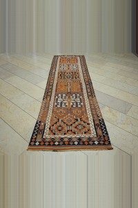 Old Turkish Kilim Rug Runner  3x11 Feet 92,324 - Turkish Rug Runner  $i