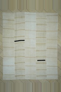 Turkish Hemp Rug Oversize Modern Stripe Hemp Kilim Rug 9x12 286,353