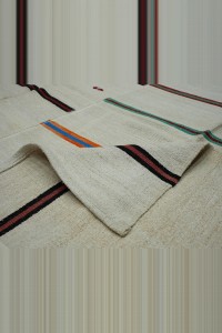 Oversize Multi Colors Striped Turkish Hemp Rug 11x12  336,368 - Turkish Hemp Rug  $i