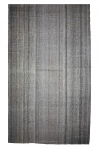 Oversize Plain Gray Turkish Kilim Rug 10x17 Feet 304,524 - Grey Turkish Rug  $i