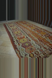 Oversized Antique Kilim Rug 8x15  246,464 - Turkish Kilim Rug  $i