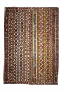 Turkish Kilim Rug Oversized Colourful Turkish Kilim Rug 10x14 Feet 306,427