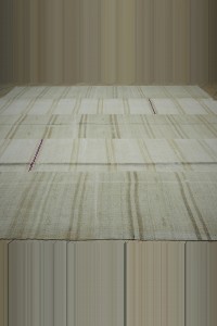Oversized Natural Hemp Kilim Rug 11x12  318,370 - Turkish Hemp Rug  $i
