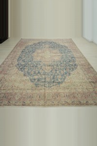 Oversized  Navy Blue Vintage Oushak Rug 8x11 232,342 - Oushak Rug  $i