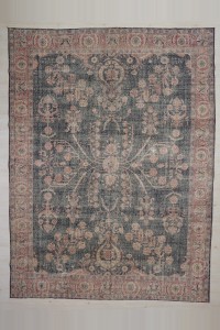 Oushak Rug Oversized Persian Pattern Navy Blue Oushak Rug 9x12 274,363