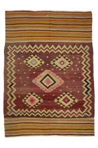 Turkish Kilim Rug Pastel Rug Turkish Kilim Rug 5x7 Feet  153,208