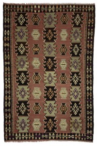 Turkish Kilim Rug Pastel Turkish Kilim Rug 6x9 Feet 193,290