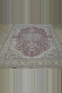 Persian Design Vintage Turkish Rug 5x8 Feet 165,243 - Oushak Rug  $i