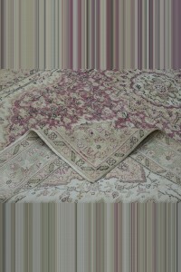 Persian Design Vintage Turkish Rug 5x8 Feet 165,243 - Oushak Rug  $i
