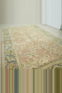 Persian Pattern Anique Oushak Carpet Rug 8x13 250,407 - Turkish Carpet Rug  $i