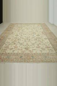 Persian Pattern Oversized Vintage Oushak Rug 8x11 252,336 - Oushak Rug  $i