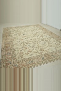Persian Pattern Oversized Vintage Oushak Rug 8x11 252,336 - Oushak Rug  $i