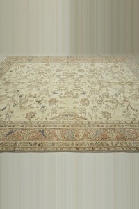 Persian Pattern Oversized Vintage Oushak Rug 8x11 252,336 - Oushak Rug  $i