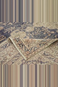 Persian Pattern Vintage Oushak Rug 7x10 212,308 - Oushak Rug  $i
