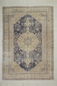 Persian Pattern Vintage Oushak Rug 7x10 212,308 - Oushak Rug  $i