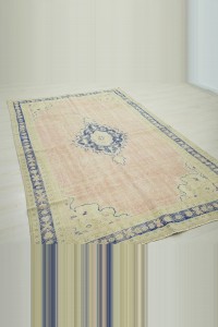 Persian Pattern Vintage Turkish Rug 6x9 164,258 - Oushak Rug  $i