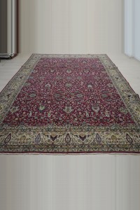 Persian Tebriz Pattern Bulgaria Rug 8x11 Feet 248,342 - Turkish Carpet Rug  $i