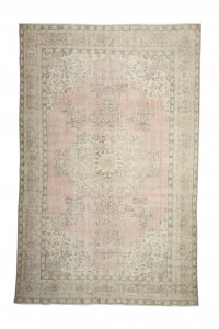 Oushak Rug Pink Flower Pattern Oushak Rug 7x11 Feet 213,328