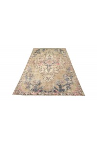 Pink Navy Blue Oushak Rug 4X7 Feet 125,217 - Oushak Rug  $i