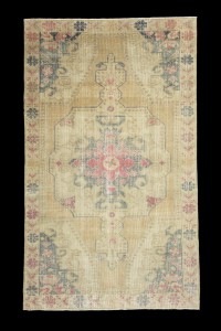 Oushak Rug Pink Navy Blue Turkish Oushak Rug 4x7 Feet 132,220