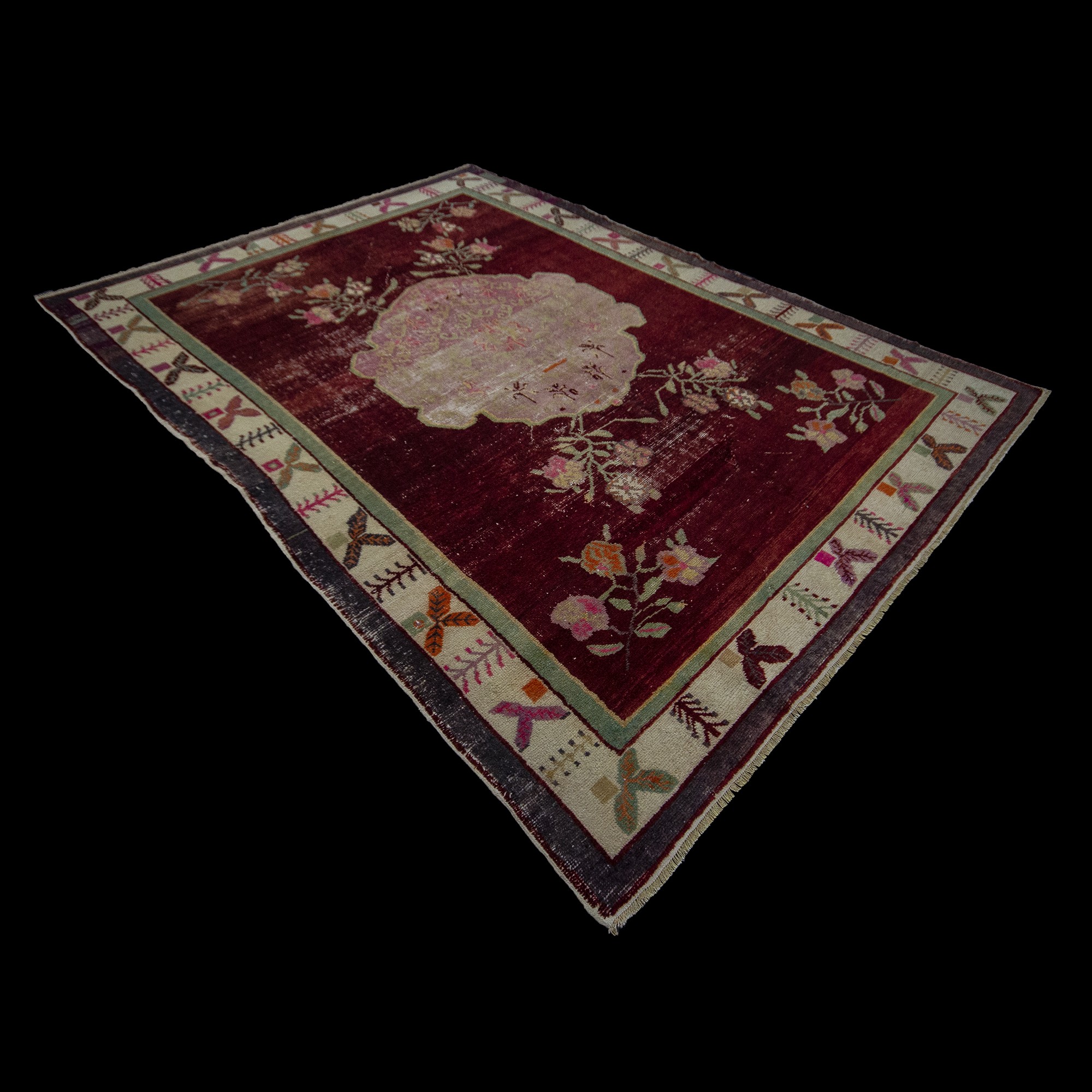 Pink Turkish Rug 7x10 Feet Turkish Carpet Rug