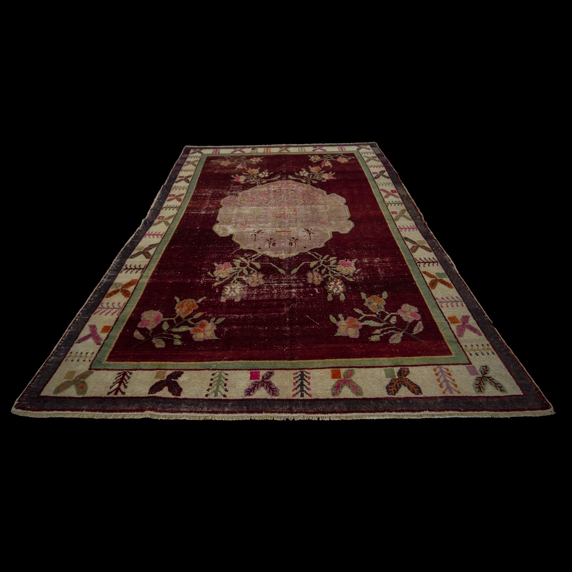 Pink Turkish Rug 7x10 Feet Turkish Carpet Rug