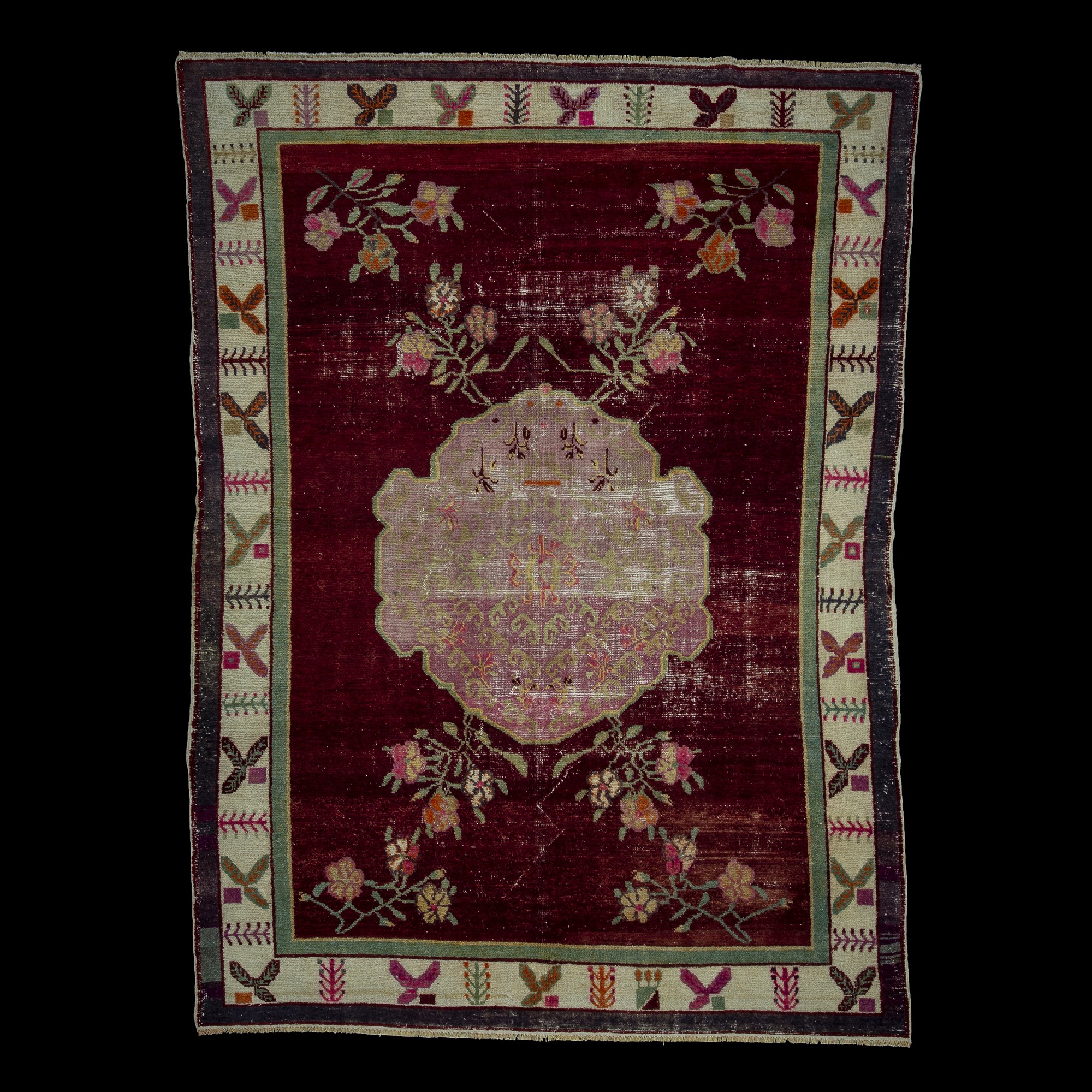 Pink Turkish Rug 7x10 Feet Turkish Carpet Rug