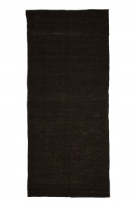 Goat Hair Rug Plain Brown Turkish Kilim Rug 5x12 Feet  157,355