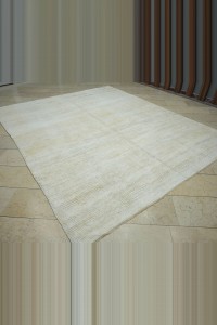 Plain Cream/White Hemp Carpet Rug 8x10 242,300 - Turkish Carpet Rug  $i