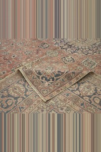 Primitive Decor Vintage Oushak Carpet Rug 9x12 260,357 - Oushak Rug  $i