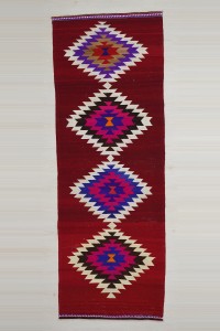 Turkish Rug Runner Red And Pink Kilim Rug Runner  102,288