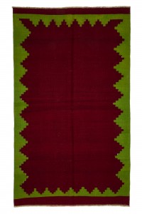 Turkish Kilim Rug Red Green Turkish Kilim Rug 5x8 Feet 140,233