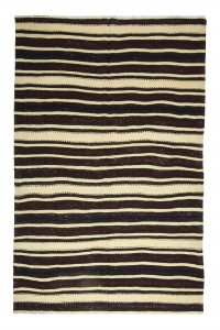 Turkish Natural Rug Red Striped Turkish Kilim Rug 5x8 Feet  162,250