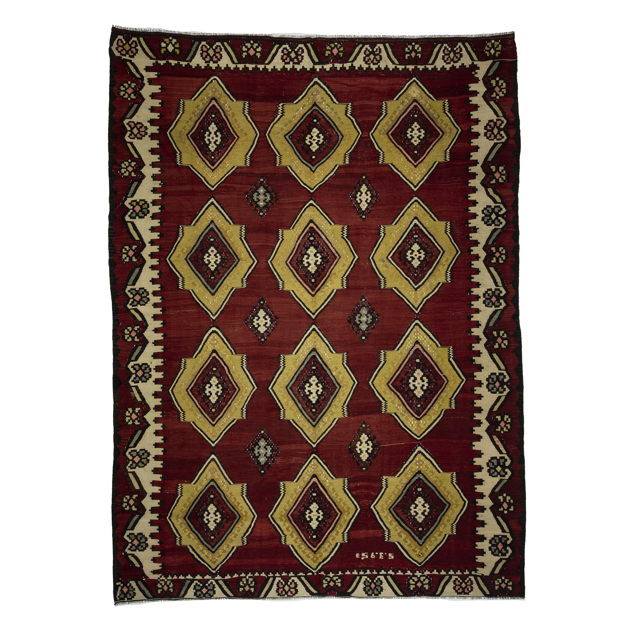 Red Turkish Kilim Rug 8x10 Turkish Kilim Rug