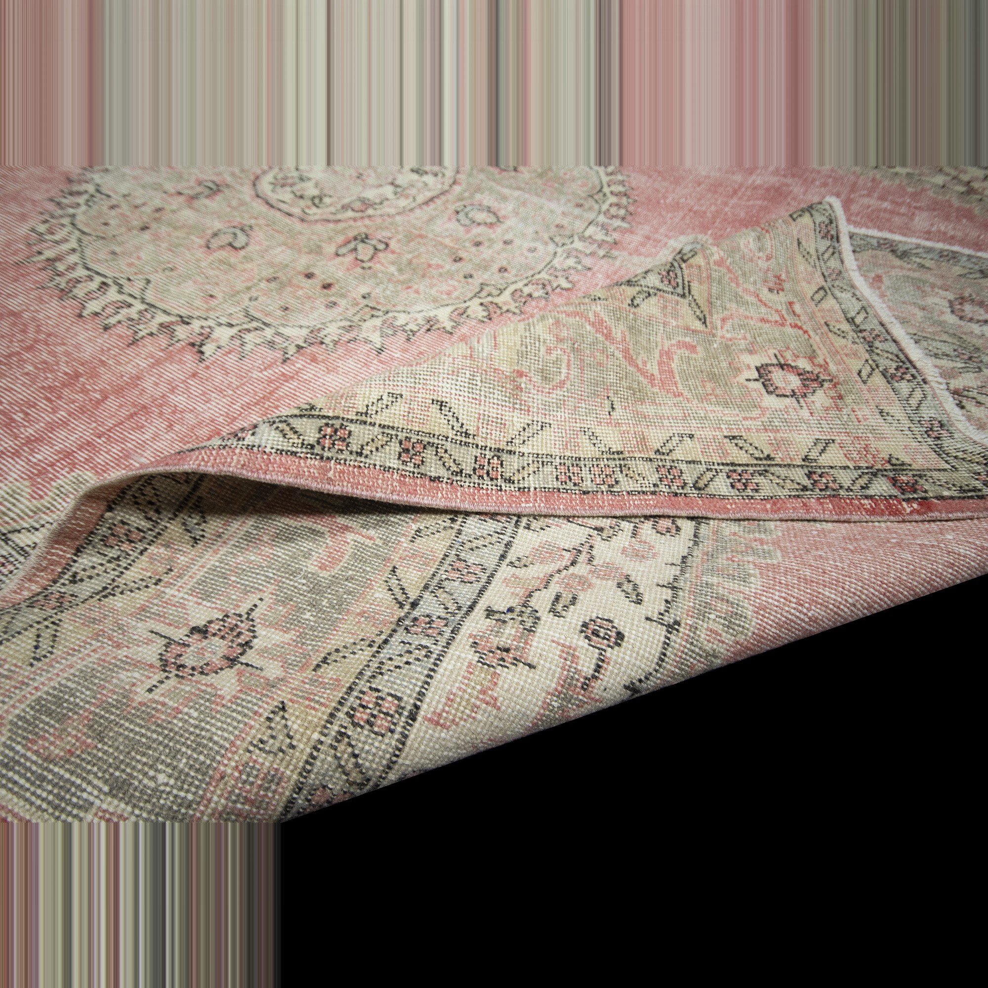 Salmon Pink Oushak Area Rug 7x10 Feet Oushak Rug