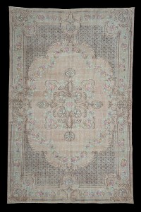 Oushak Rug Salmon Pink Oushak Rug 6x9 Feet 176,272