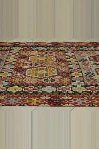 Semi Old Turkish Esme Kilim Rug 6x12 Feet 190,357 - Turkish Kilim Rug  $i