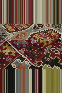 Semi Old Turkish Esme Kilim Rug 6x12 Feet 190,357 - Turkish Kilim Rug  $i