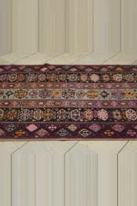 Semi Old Wide And Long Kars Kilim Rug Runner 4x14 135,421 - Turkish Rug Runner  $i