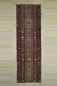 Turkish Rug Runner Semi Old Wide And Long Kars Kilim Rug Runner 4x14 135,421