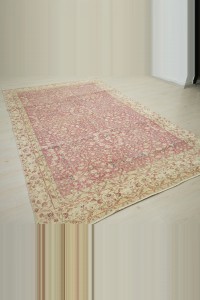 Seven Mountain Flower Pattern Oushak Rug 6x10 Feet 183,307 - Oushak Rug  $i