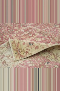 Seven Mountain Flower Pattern Oushak Rug 6x10 Feet 183,307 - Oushak Rug  $i