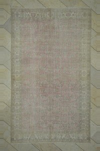 Oushak Rug Seven Mountain Flower Pattern Turkish Rug 6x10 Feet 172,289