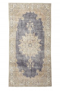 Oushak Rug Small Navy Blue Turkish Rug 4x7 Feet 110,211